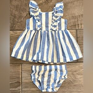 Hanna Andersson Cotton/Linen Dress & Bloomers